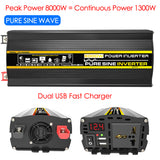 High-Power Pure Sine Wave Voltage Converter - DC 12V to 220V for Car and Home. Peak Powers: 8000W, 6000W, 4000W, 3000W. Solar Inverter