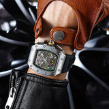 GUANQIN Original JHS19 movement new luxury automatic mechanical watch men's retro 361L stainless steel clock relogio masculino