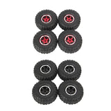 4Pcs Metal Beadlock Wheel Rim And Rubber Tire Set For MN D90 MN90 MN98 MN99S 1/12 RC Car Upgrade Parts Accessories