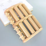 Massage Big Five-row Wooden Foot Massager Stimulating Acup oint Feet Plantar Fascitis Roller Reflexology