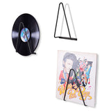 Set Of 3 Wrought Iron Triangular Wall-Mounted Magazine Holders, Black Vinyl Record Stand