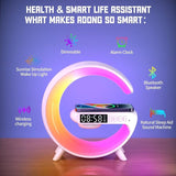 3-In-1 Wireless Phone Charger Bluetooth Speaker With Ambient Light Bedside Music Wake-Up Colorful Light Portable Audio