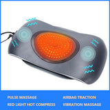 Lumbar Spine Massager Neck Lumbar Traction Multifunctional Inflatable Hot Compress Vibration Air Pressure Waist Massager Warm