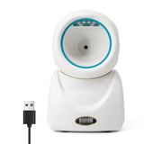 1D 2D QR Desktop Wired Barcode Scanner - Hands-Free Automatic Sense Reader USB, with Image CMOS Sensor for Retail Shop and Grocery Store