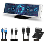 8.8 Inch IPS USB Secondary PC CPU GPU RAM HDD Temperature Monitoring LCD Monitor Screen 1920*480 HD-MI Driver Board
