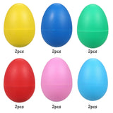 12Pcs Shakers Instruments Percussion Kids Toys Plastic Easter Egg Shaker for Education Musical Learning
