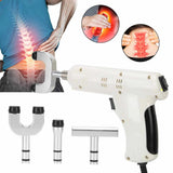 Electric Spine Massager AMCT Chiropractic Adjustment Correction Tool 4 Kinds Physiotherapy Heads Body Neck Treatment Health Care