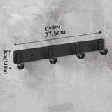 Modern hook, black aluminum towel rack, bathroom door wall hanging hanger, 1 piece