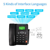 Cordless 2G Fixed Wireless Phone with Antenna, Radio, and Alarm Clock Function