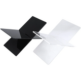 2Pcs Acrylic Book X-Shaped Stand Cookbook Recipe Menu Magazines Storybook Holder for Display