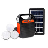 25W Bluetooth-compatible USB Charger Home System Solar Power Panel Generator Kit with FM Radio 3 LED Bulbs Emergency Lighting