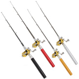 Outdoor Portable Pocket Telescc Mini Pole Pen Shape Folded Rod With Reel Wheel Fishing Accessories