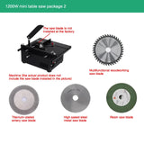220V Multifunctional Electric 1200W Desktop Circular Cutter Aluminium Wood Plastic Cutting Mini Table Saw
