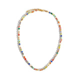 European And American Multi Gem Turquoise Shoushan Stone Necklace