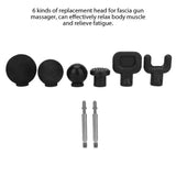 3 Types 6-In-1 Fascia Gun Massager head Set Relax Relief Pain Fatigue Soothing Meridian EVA Body Massage Head Household New