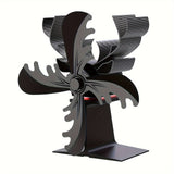 1pc, Wood Stove Fan, Elk Modeling Design 4 Blades Heat Powered Fireplace Fans Eco Fan For Home Wood/Log Burner/Fireplace Cute Aesthetic Stuff Home Decor Room Decor Fall Winter Essential Back To School Supplies