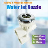 42mm Cover 20mm Air Massage Chromed Cap PVC Bathtub Bubble Hot Tub Water Jet Nozzle