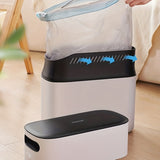 1pc Trash Can, Household Toilet Special Clip Seam Large Capacity Trash Can With Lid, Large Automatic Packing And Putting Paper Bucket