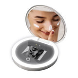 with UV Camera for Sunscreen Test LED Fill 3 Light Mode Travel Makeup Handheld Make Up Mirror