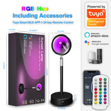 Sunset application remotely controls ground ambient light, projection background light