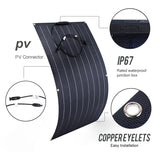 100w Solar Charging Panel ETFE 1050*540mm Solars Plate for RV Family Camping Yacht Street Light 18V Flexible Sola Power Charger