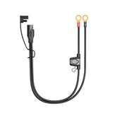 60cm Extension Cable Adapter SAE to O Ring Terminal Harness Quick Disconnect 10A Fuse for Tractor Motorcycle Trucks Cars RV
