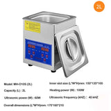2L/6L Ultrasonic Cleaner with Double-Frequency Digital Display - Portable Washing Machine for Jewelry, Watches and Home Appliances. 40KHz Ultrasound.