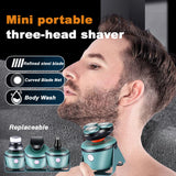 Triple head multifunction body wash fourinone men's Usb rechargeable electric razor