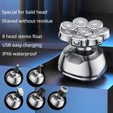 Resuxi LK-8810 Full Body Wash 8 Blade Electric Men's Multi-function Shaver Clipper Nose Hair Set