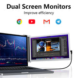 14 inches Expansion Screen - Portable Foldable FHD 1920*1080 IPS Dual-screen Monitor for 14 - 17.3" Laptop