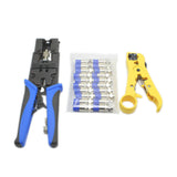 Coax Compress Crimper Tool BNC/RCA/F Crimp Connector RG59/58/6 Cable Wire Cutter Adjustable Coaxial Cable Crimper Stripper Tool