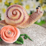 Solar Powered Garden Statue Snail House Figurine Light LED Welcome Sign Ornament Outdoor Courtyard Decor