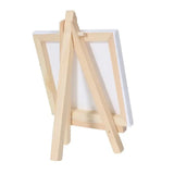 12pcs Artists 5 +3 x3 inch Mini Canvas Set Painting Kids Craft DIY Drawing Small Table Easel for School