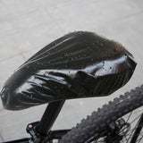 3D Printed Cozy Seat with Rainproof Cover Hollow Bike Saddle Carbon Fiber Breathable for Men Women Long Distance Cycg