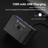 LED Front Rechargeable Light with Horn MTB Bicycle Head Lights Cycg Bike Safety Lamp for Night Riding