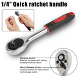 For Auto Repair Tool Kit 46Pcs Ratchet Spanner Sockets Reversible Ratchet Game Wrenches Tool Professional With Case