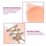 Adjustable Strapless Invisible Silicone Gather Push Up Self-Adhesive Drawstring Bra Backless Breast Enhancer
