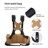 Harness Chest Vest Bag Waist Pack Waterproof for DSLR Camera Body Lens Smartphone Water Bottle