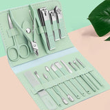 Tool Set Decorative Foot Clipper Dead Skin Scissors Nail Art Tools Stainless Steel Portable 16pcs