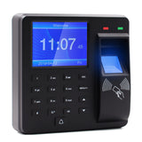 Access Control Attendance Machine - Fingerprint/Password/ID Card Recognition, Time Clock with 2.4-Inch Screen, Employee Recorder