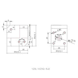 6MM Output Hole Type High Precision Right Angle Steering Gearbox 1 Module 20 Teeth Commutator Gear 2000RPM Aluminum Alloy Shell