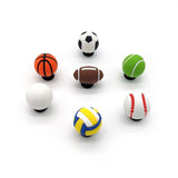 7PCS Mini 3D Ball Hole Charms DIY Matching Decoration Replacement Golf Tennis Softball Fit Clogs Sandals Shoe