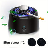 1pc Multifunctional Negative Ion Smokeless Ashtray Air Purifier with Filter