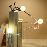 Changeable Shape Funny Sportsman Night Light Button Battery Desk Versatile Mini Lamp Creative Ornament Vacuum Adsorption