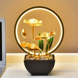 1pc USB Powered Relaxation Indoor Tabletop Fountain, With LED Circle Reflective Lighting Feature, For Home And Office Decor, Beautiful Humidifier, Gifts For Friends And Family, Holiday Gifts,room Decor,home Decor