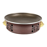 Round Chafing Dish Grilled Non Stick Coating Restaurant Fish Deep Baking Tray Buffet Warmer Pan for Kitchen Parties