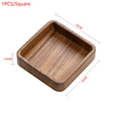 1PCS Walnut Square Rectangle Tray Wooden Dessert Tray Solid Wood Tea Tray Household Wooden Fruit Wooden Tray Storage Box