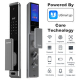3D Hd Face Recognition Video Doorbell Tuya Wifi App Remote Digital Key Smart Door Lock