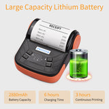 Portable 80mm Wireless Bluetooth Thermal Receipt Printer - Compatible with Android/iOS/Windows Systems