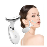 KKS skin tightening facial lift neck lift beauty device 3 colors led photon therapy face and neck lifting massager